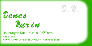 denes murin business card